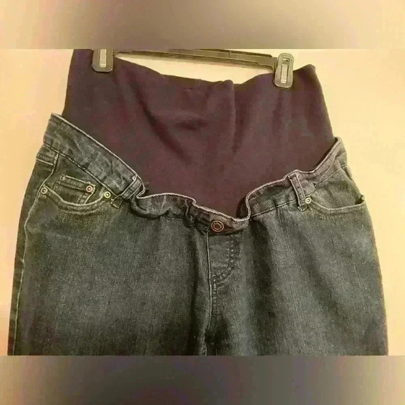 Three Seasons Maternity Jeans 5 Pocket Faux Fly Front XL - Picture 3 of 7